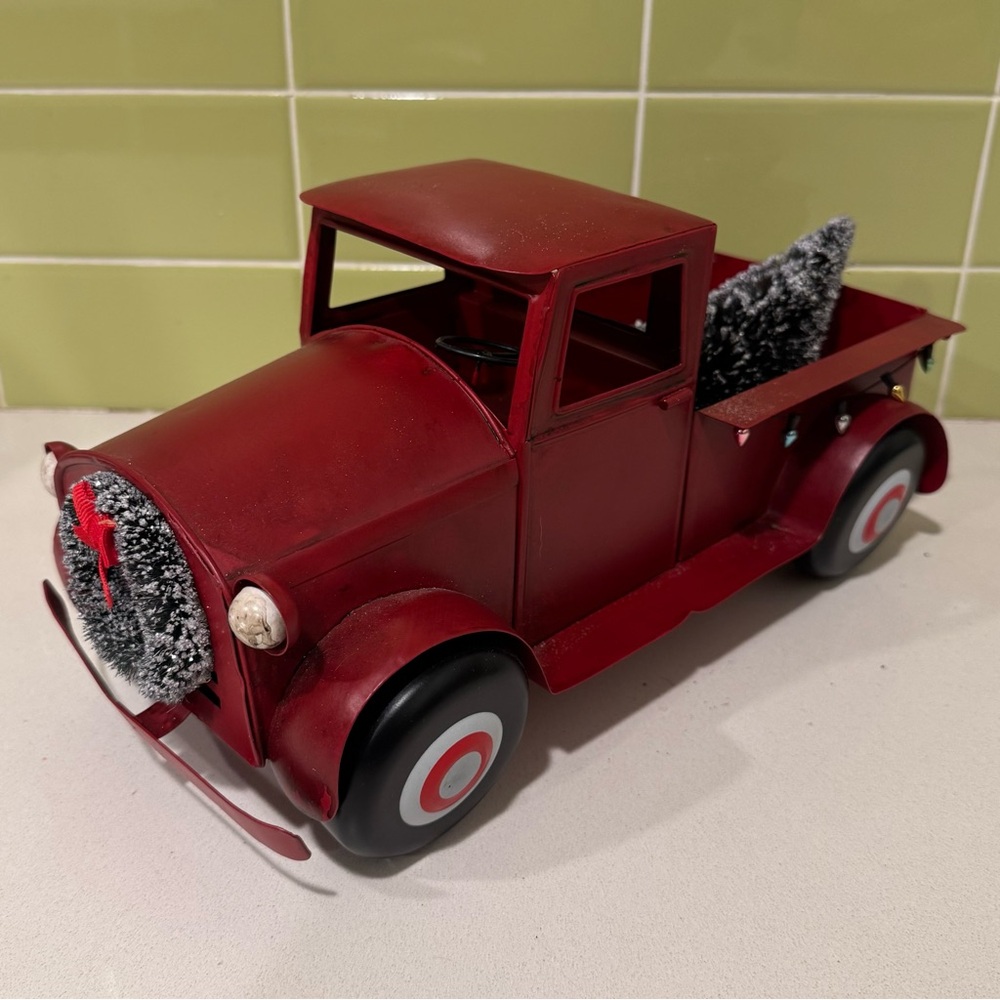 Red Vintage Style Truck Christmas Decoration from Target 2016